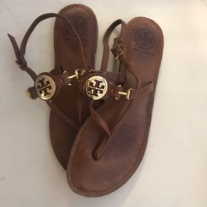 Size 8 cognac Tory Burch sandals